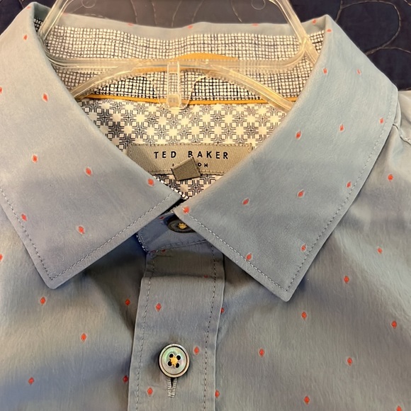 Ted Baker Leeo Chambray Slim Fit Sport Shirt Top - Picture 8 of 8